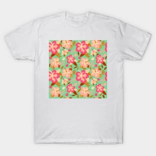 Tropical  Flowers Hibiscus T-Shirt